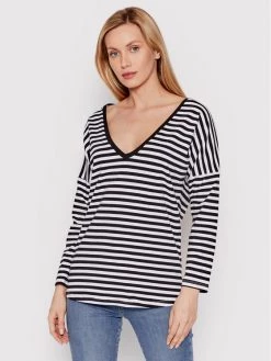 DeeZee Γυναίκες Μπλουζάκια Μπλουζάκι Submarine Stripes DK-003 Μαύρο Regular Fit Μαύρο