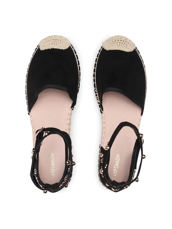 DeeZee Γυναίκες Κλειστά Παπούτσια Εσπαντρίγιες WSS899-01 Μαύρο Μαύρο - Image 5