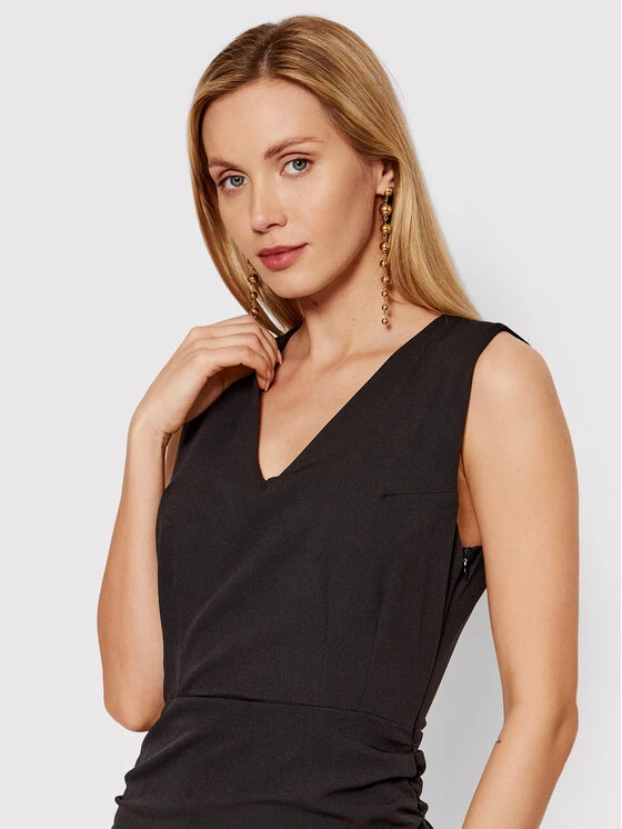 DeeZee Γυναίκες Κοκτέιλ Φορέματα Φόρεμα κοκτέιλ Entermity PLY033 Μαύρο Slim Fit Μαύρο - Image 4