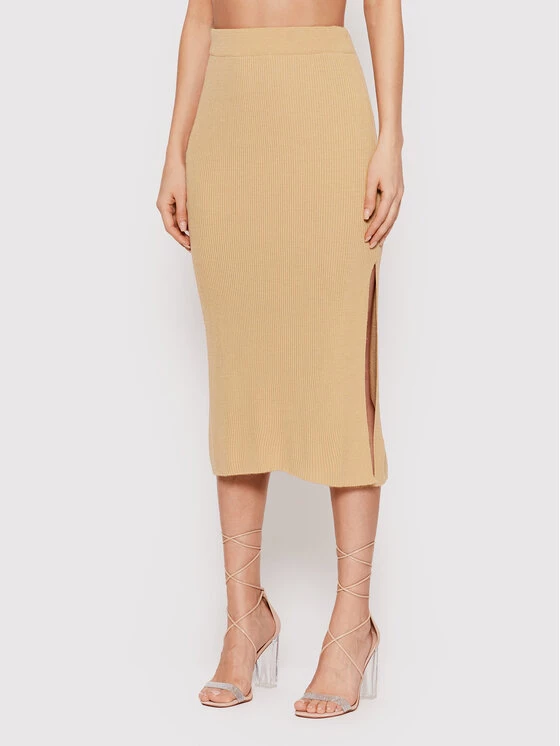 DeeZee Γυναίκες Tops Σετ τοπ και φούστα Onyx Lavish KMPD0004 Μπεζ Slim Fit Μπεζ - Image 5