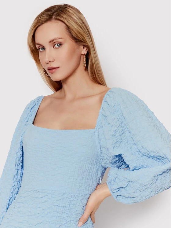 DeeZee Γυναίκες Καθημερινά Φορέματα Φόρεμα καθημερινό Gessa 12250 Μπλε Slim Fit Μπλε - Image 4