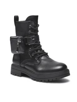 DeeZee Γυναίκες Biker Μποτάκια Ορειβατικά παπούτσια CS2922-08 Μαύρο Μαύρο