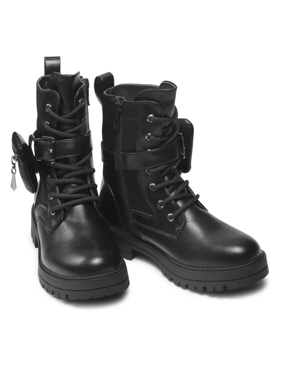 DeeZee Γυναίκες Biker Μποτάκια Ορειβατικά παπούτσια CS2922-08 Μαύρο Μαύρο - Image 5