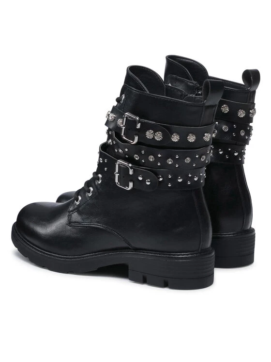 DeeZee Γυναίκες Biker Μποτάκια Μποτάκια WS110107-01 Μαύρο Μαύρο - Image 3