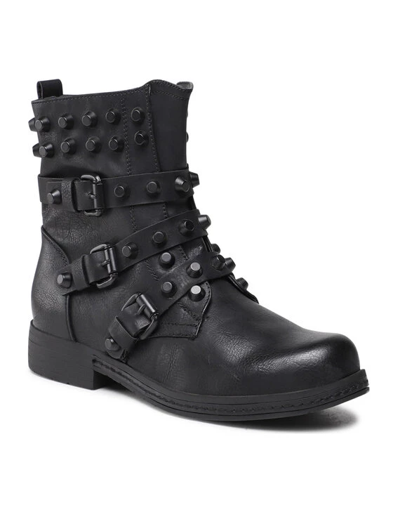 DeeZee Γυναίκες Biker Μποτάκια Μποτάκια WS2257-01 Μαύρο Μαύρο