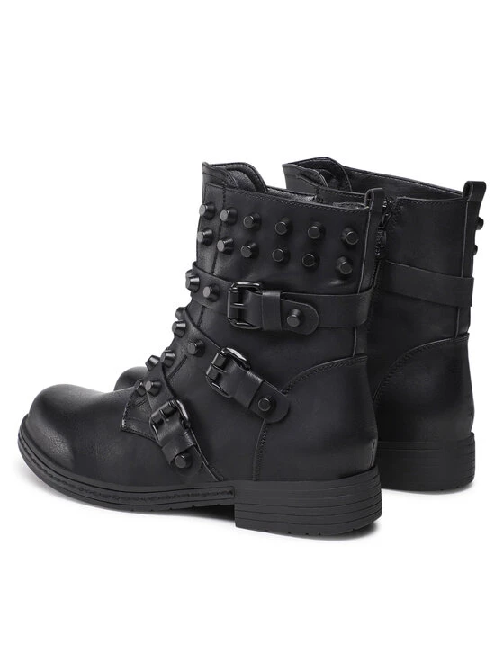 DeeZee Γυναίκες Biker Μποτάκια Μποτάκια WS2257-01 Μαύρο Μαύρο - Image 3