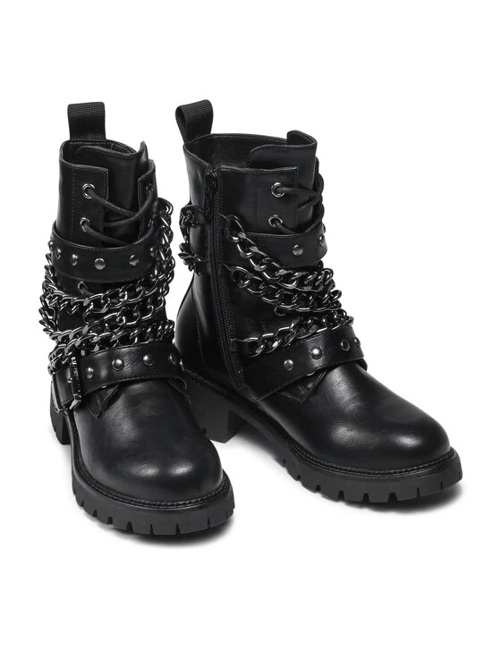 DeeZee Γυναίκες Biker Μποτάκια Ορειβατικά παπούτσια WS5029-03 Μαύρο Μαύρο - Image 5