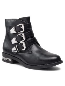 DeeZee Γυναίκες Biker Μποτάκια Μποτάκια WS5168-02 Μαύρο Μαύρο