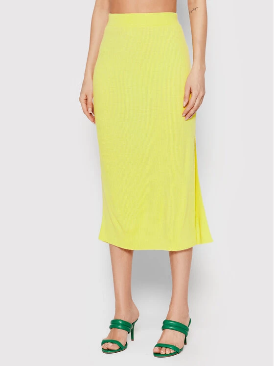 DeeZee Γυναίκες Tops Σετ τοπ και φούστα Onyx Lavish KMPD0004 Κίτρινο Slim Fit Κίτρινο - Image 5