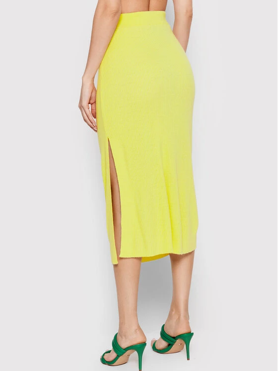 DeeZee Γυναίκες Tops Σετ τοπ και φούστα Onyx Lavish KMPD0004 Κίτρινο Slim Fit Κίτρινο - Image 6