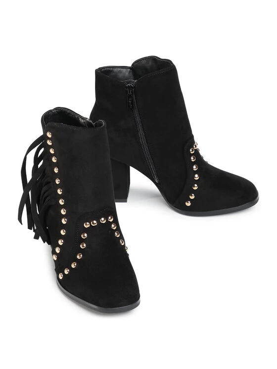 DeeZee Γυναίκες Biker Μποτάκια Μποτάκια WYL2294-1 Μαύρο Μαύρο - Image 5