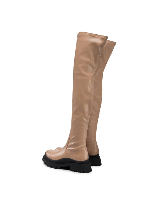 DeeZee Γυναίκες Μπότες Πάνω από το Γόνατο Μπότες πάνω από το γόνατο ZAL13125-1 Μπεζ Μπεζ - Image 3