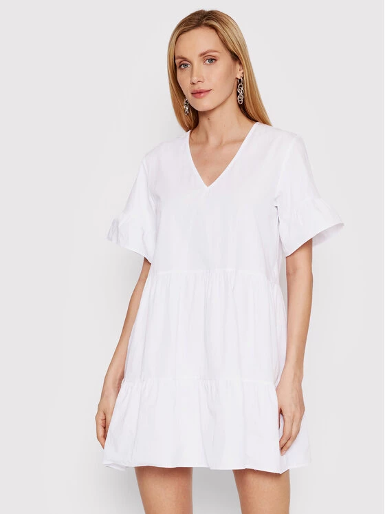 DeeZee Γυναίκες Καλοκαιρινά Φορέματα Φόρεμα καλοκαιρινό Alexis HSM019 Λευκό Regular Fit Λευκό