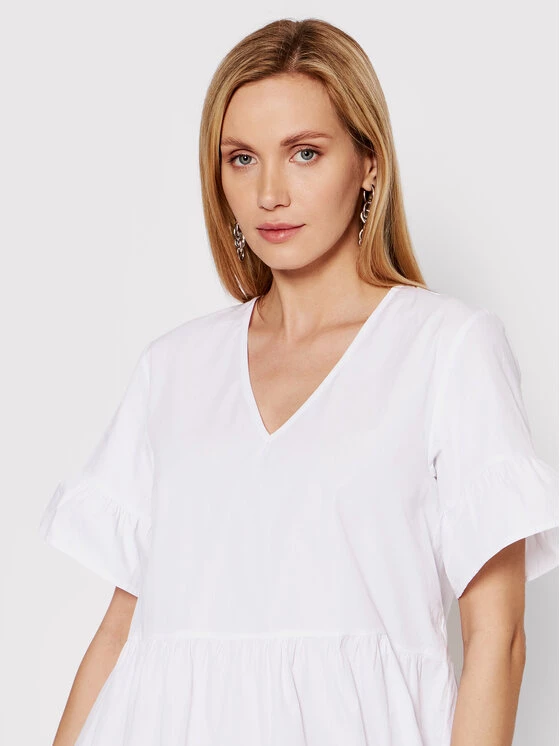 DeeZee Γυναίκες Καλοκαιρινά Φορέματα Φόρεμα καλοκαιρινό Alexis HSM019 Λευκό Regular Fit Λευκό - Image 4