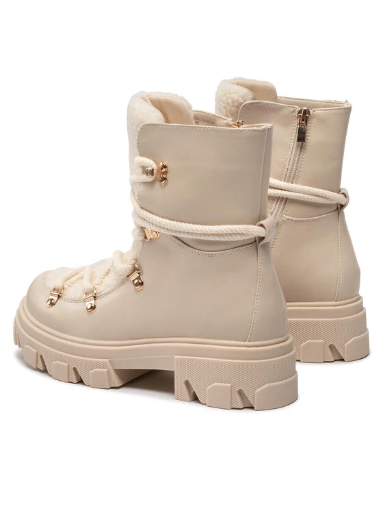 DeeZee Γυναίκες Biker Μποτάκια Μποτάκια ZALL13107-24 Μπεζ Μπεζ - Image 3