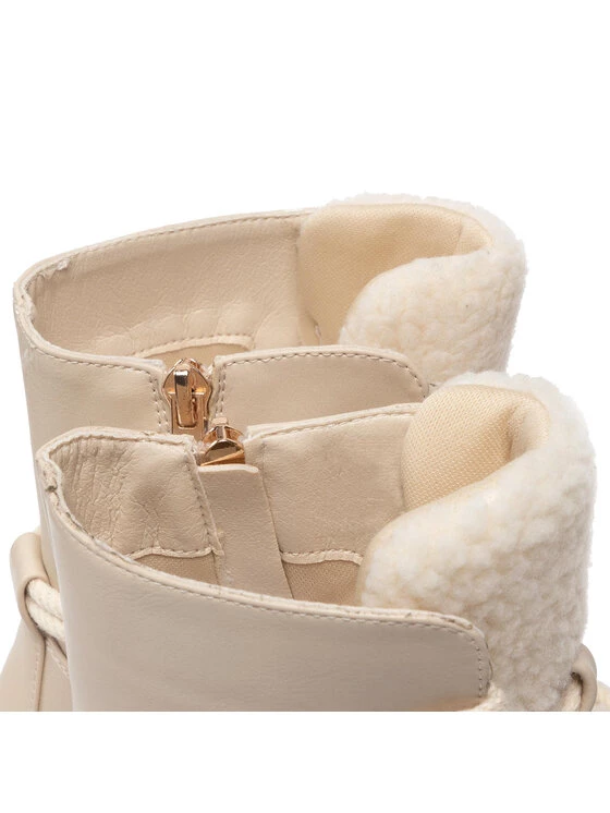 DeeZee Γυναίκες Biker Μποτάκια Μποτάκια ZALL13107-24 Μπεζ Μπεζ - Image 5