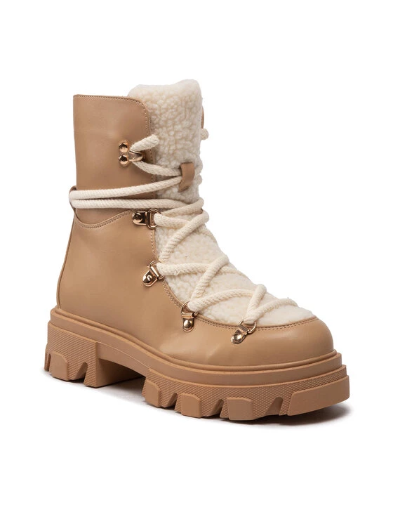 DeeZee Γυναίκες Biker Μποτάκια Μποτάκια ZALL13107-24 Μπεζ Μπεζ