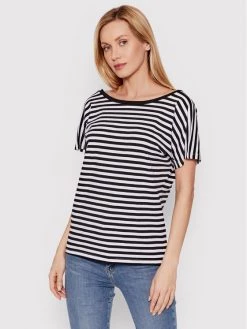 DeeZee Γυναίκες T-shirts T-Shirt Moody Stripes DK-001 Μαύρο Regular Fit Μαύρο