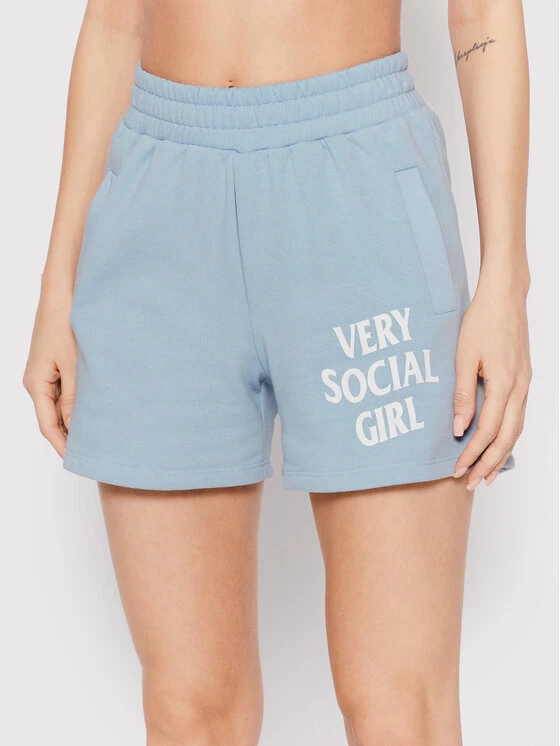 DeeZee Γυναίκες Αθλητικά Σορτς Αθλητικό σορτς Social Girl S-1090 Μπλε Regular Fit Μπλε