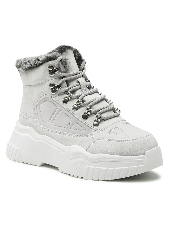 DeeZee Γυναίκες Biker Μποτάκια Μποτάκια WS2001-04 Γκρι Γκρι