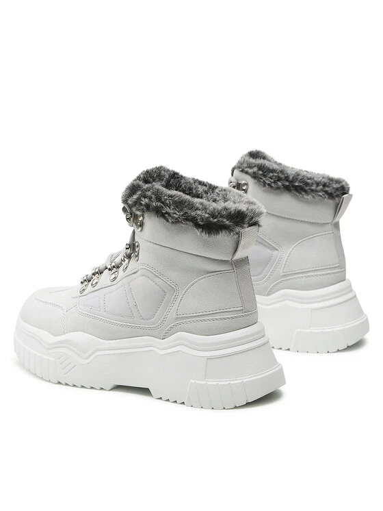 DeeZee Γυναίκες Biker Μποτάκια Μποτάκια WS2001-04 Γκρι Γκρι - Image 3