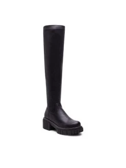 DeeZee Γυναίκες Μπότες πάνω από το γόνατο WS5785-08 Μαύρο Μαύρο