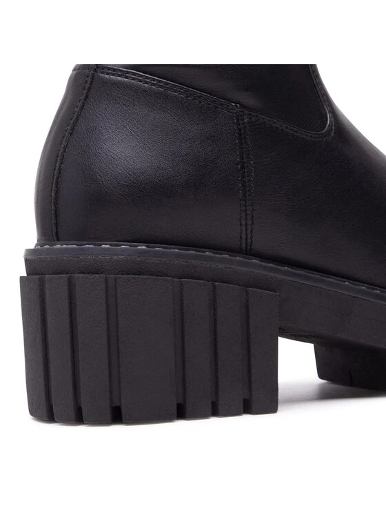 DeeZee Γυναίκες Μπότες πάνω από το γόνατο WS5785-08 Μαύρο Μαύρο - Image 6