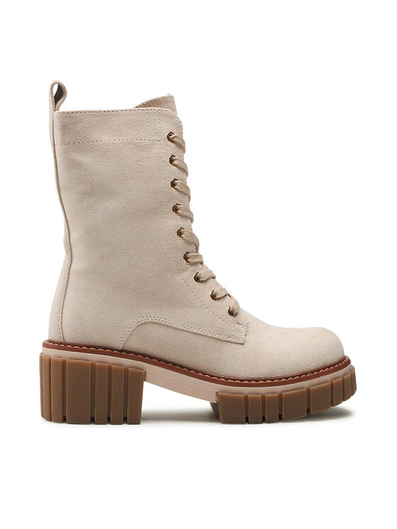 DeeZee Γυναίκες Biker Μποτάκια Μποτάκια WS5785-15 Μπεζ Μπεζ - Image 2