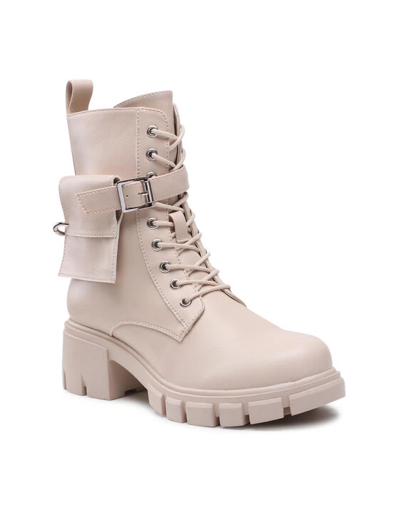 DeeZee Γυναίκες Biker Μποτάκια Ορειβατικά παπούτσια WS5575-09 Μπεζ Μπεζ