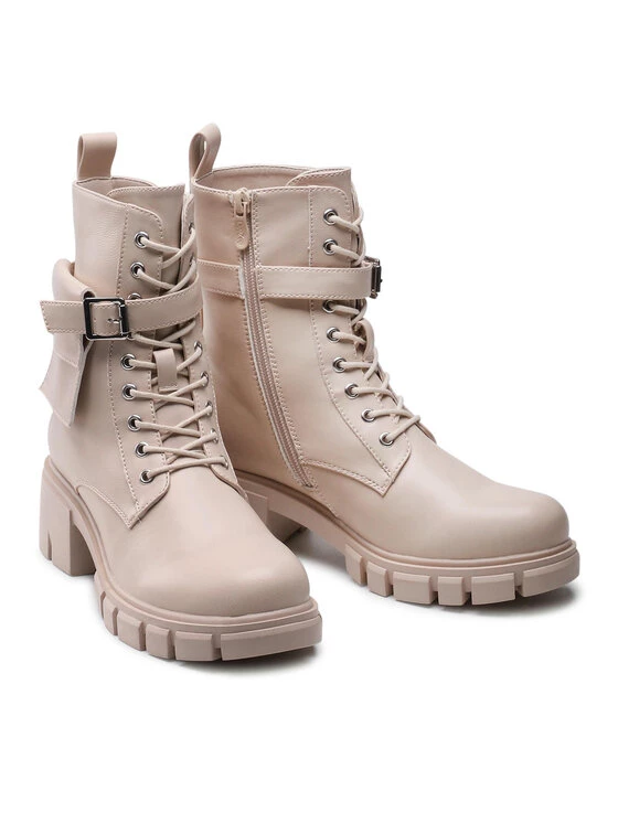 DeeZee Γυναίκες Biker Μποτάκια Ορειβατικά παπούτσια WS5575-09 Μπεζ Μπεζ - Image 5