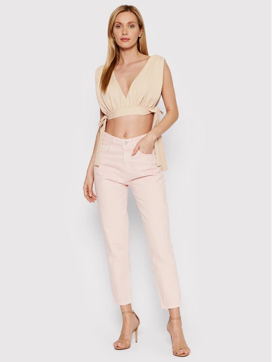 DeeZee Γυναίκες Μπλουζάκια Μπλουζάκι My Time BLK018 Μπεζ Regular Fit Μπεζ - Image 2