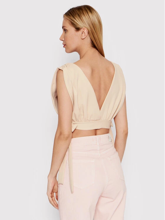 DeeZee Γυναίκες Μπλουζάκια Μπλουζάκι My Time BLK018 Μπεζ Regular Fit Μπεζ - Image 3