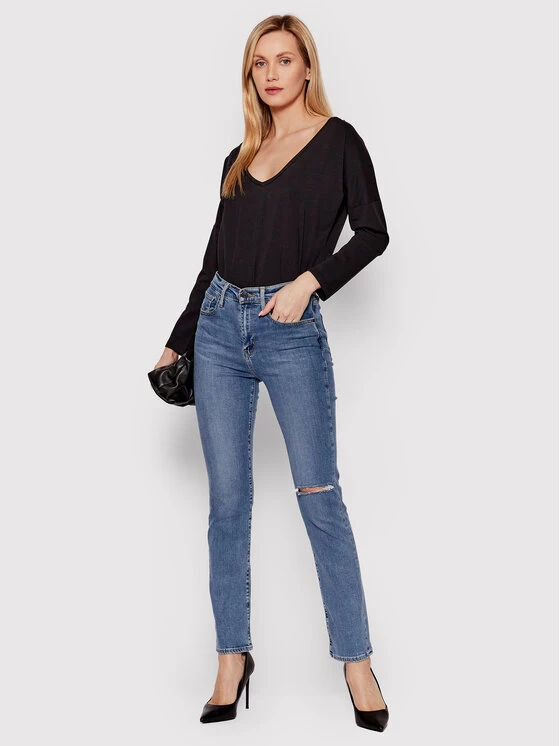 DeeZee Γυναίκες Μπλουζάκια Μπλουζάκι Simple Way DK-004 Μαύρο Relaxed Fit Μαύρο - Image 2