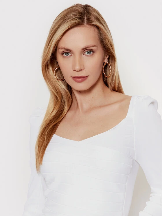 DeeZee Γυναίκες Μπλουζάκια Μπλουζάκι Prague 14619 Λευκό Slim Fit Λευκό - Image 4