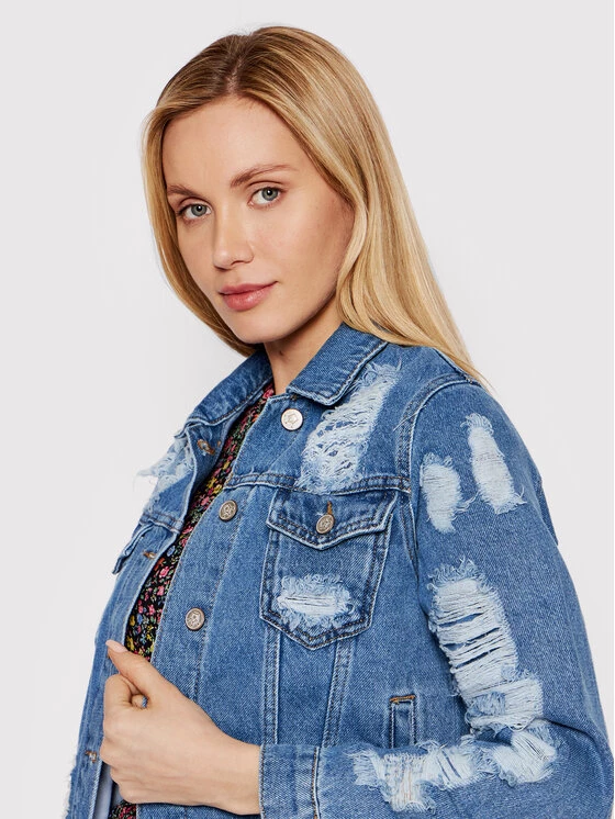 DeeZee Γυναίκες Τζιν Μπουφάν Τζιν μπουφάν Palremo 26M-04 Μπλε Regular Fit Μπλε - Image 4