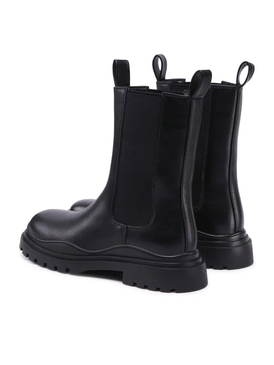 DeeZee Γυναίκες Biker Μποτάκια Μποτάκια με λάστιχο H90152-1K Μαύρο Μαύρο - Image 3