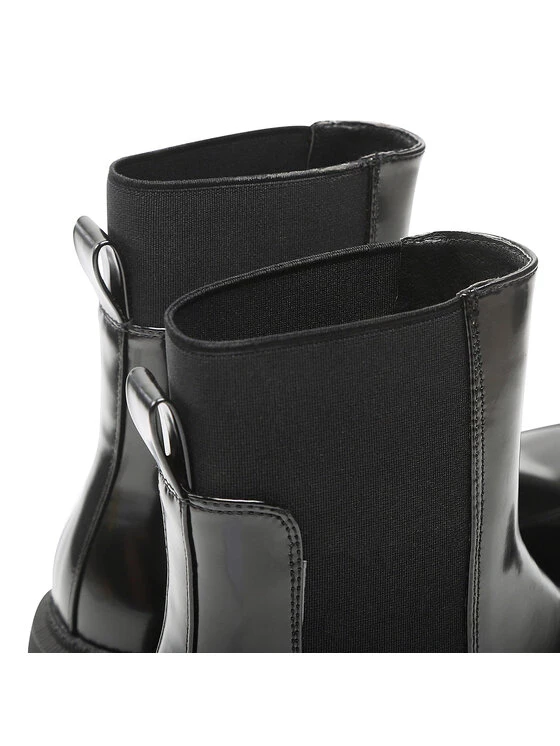 DeeZee Γυναίκες Biker Μποτάκια Μποτάκια με λάστιχο H291202-01 Μαύρο Μαύρο - Image 5