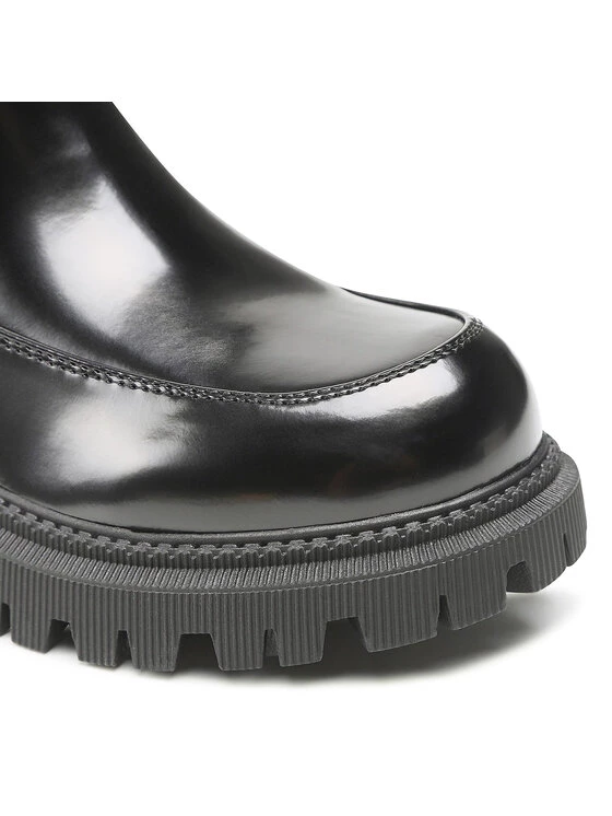 DeeZee Γυναίκες Biker Μποτάκια Μποτάκια με λάστιχο H291202-01 Μαύρο Μαύρο - Image 6