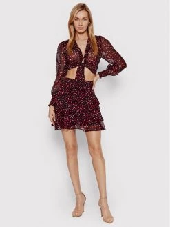 DeeZee Γυναίκες Μπλουζάκια Σετ μπλουζάκι και φούστα Arezzo 5273 Μαύρο Regular Fit Μαύρο