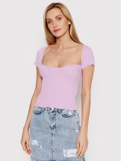 DeeZee Γυναίκες Μπλουζάκια Μπλουζάκι Julietta BLK003 Μωβ Slim Fit Μωβ