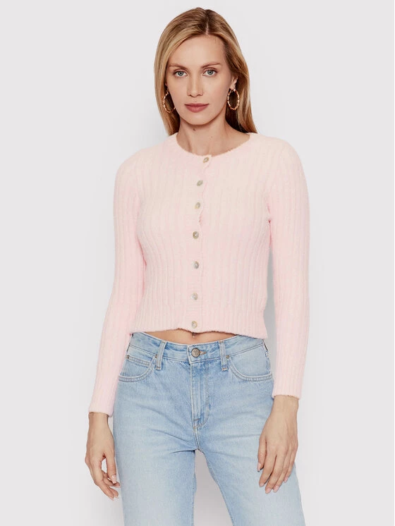 DeeZee Γυναίκες Ζακέτες Ζακέτα Nebraska AL005-1 Ροζ Regular Fit Ροζ