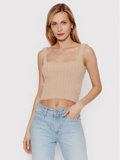 DeeZee Γυναίκες Tops Τοπ Nebraska AL005-2 Μπεζ Slim Fit Μπεζ