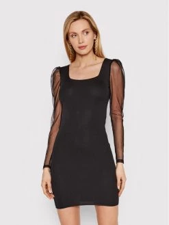 DeeZee Γυναίκες Κοκτέιλ Φορέματα Φόρεμα κοκτέιλ Classical Issue PRK-448 Μαύρο Slim Fit Μαύρο