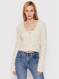 DeeZee Γυναίκες Ζακέτες Σετ τοπ και ζακέτα Damina AL014 Μπεζ Cropped Fit Μπεζ