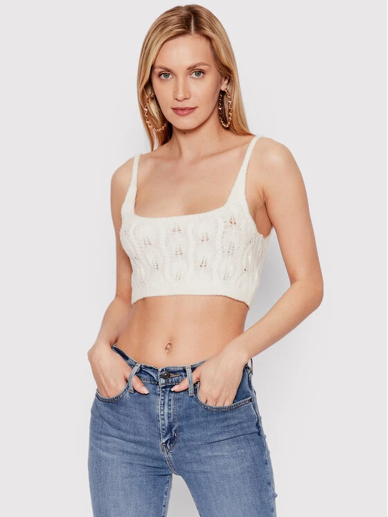 DeeZee Γυναίκες Ζακέτες Σετ τοπ και ζακέτα Damina AL014 Λευκό Cropped Fit Λευκό - Image 4