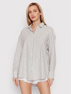 DeeZee Γυναίκες Casual Πουκάμισα Πουκάμισο Story EMT004 Μπλε Oversize Μπλε