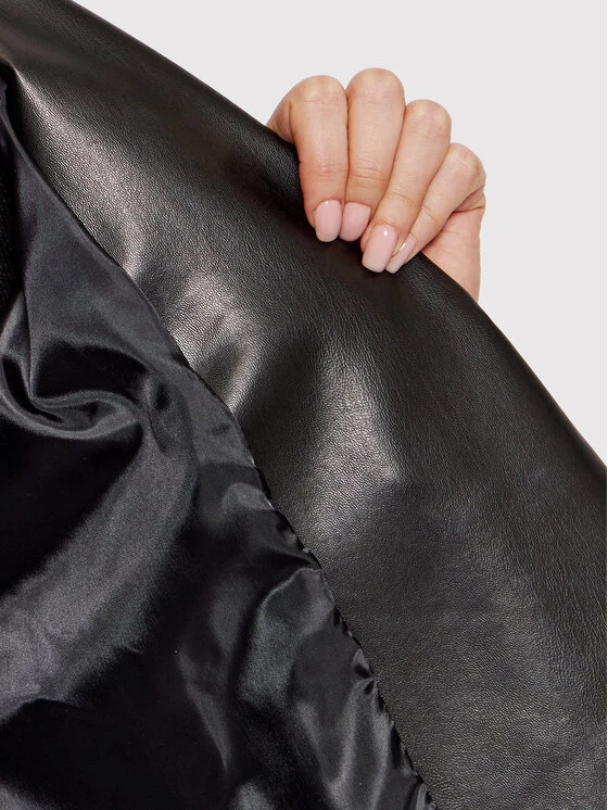 DeeZee Γυναίκες Δερμάτινα Μπουφάν Μπουφάν από απομίμηση δέρματος Ivy PKH054 Μαύρο Regular Fit Μαύρο - Image 5