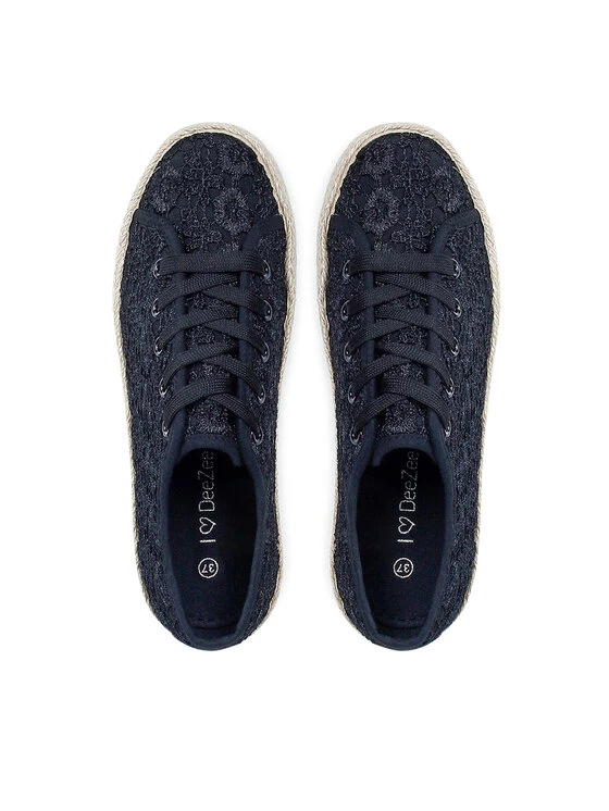 DeeZee Γυναίκες Κλειστά Παπούτσια Εσπαντρίγιες WSK1576-14 Μαύρο Μαύρο - Image 6