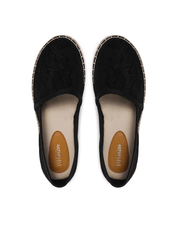 DeeZee Γυναίκες Κλειστά Παπούτσια Εσπαντρίγιες WSS20375-50 Μαύρο Μαύρο - Image 6