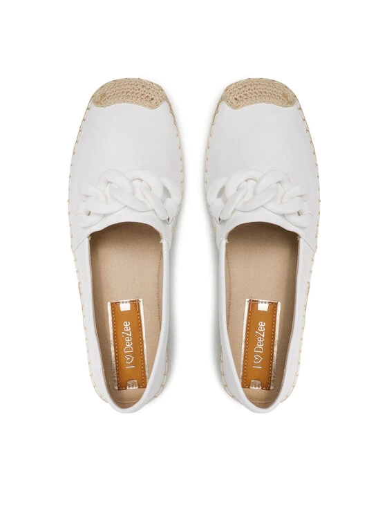 DeeZee Γυναίκες Κλειστά Παπούτσια Εσπαντρίγιες WSS20458-01 Λευκό Λευκό - Image 6